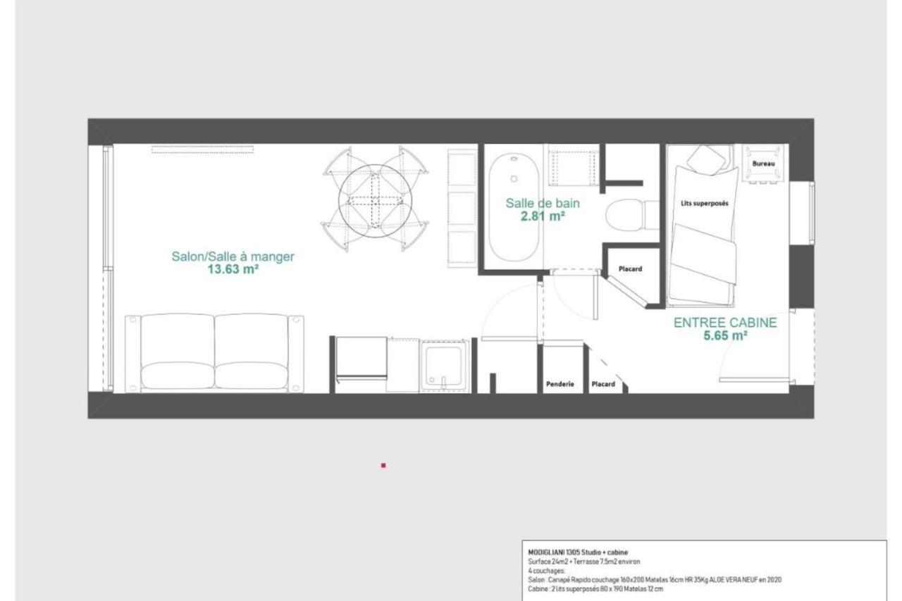 Immogroom - 2 Rooms Sea View - Swimming Pool - Terrace - Parking - Ac كان المظهر الخارجي الصورة
